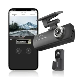 DDPAI Dual Channel Dash Cam for Car Front and Rear 1296P Front + 1080P Rear Camera