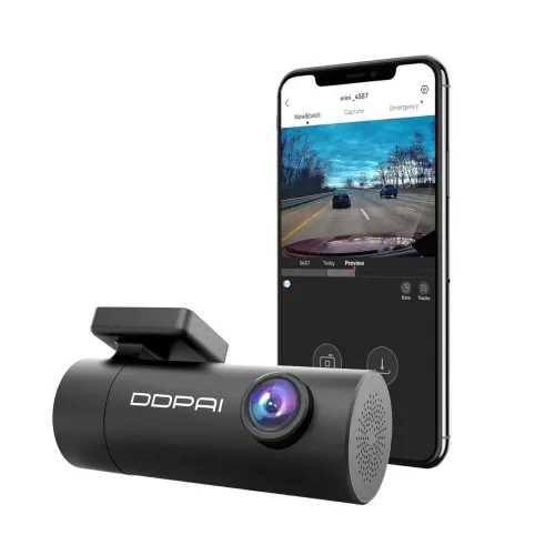 Image of ddpai Mini Pro Dash Cam, with Wi-Fi 1296P Dash Camera, Emergency Accident Lock, 140 Wide Angle, Car DVR Dashboard Camera