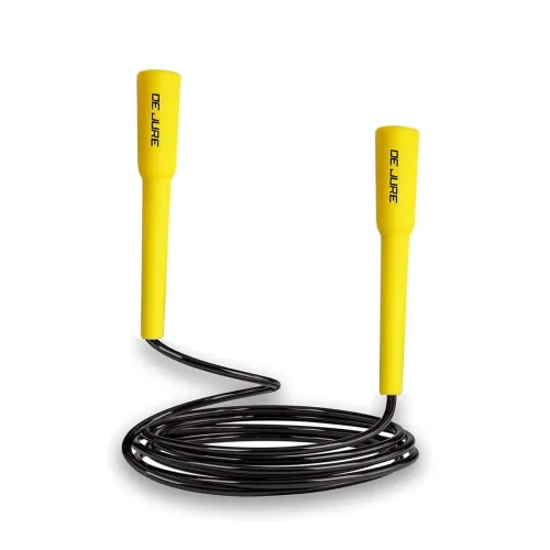 Image of DE JURE Adjustable Skipping Rope (Black-Yellow, 275cm)