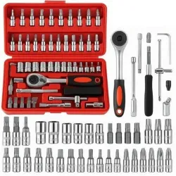 DEAGAN 46PCS Sockets Extension Bars Mechanic Tool Kit
