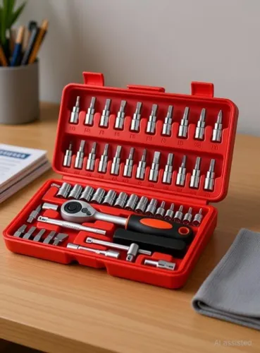 Image of DEAGAN Socket and Mechanic Tool Set (46-Piece)