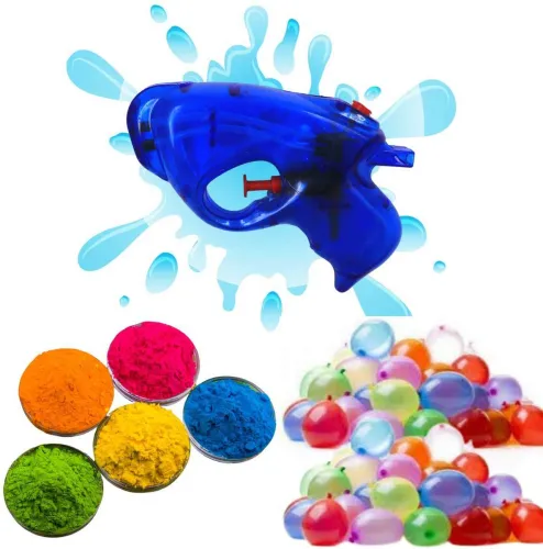 Image of DEALbindaas Pichkari, Color, Balloon Holi Combo