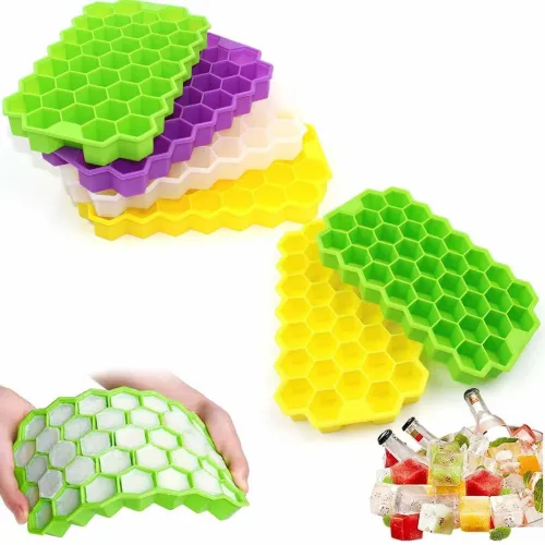 Image of DEALBOOTH Multicolor Silicone Ice Cube Tray Po1
