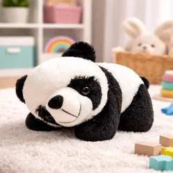 DearJoy Small Sleeping Panda Soft Toy Plush Figure