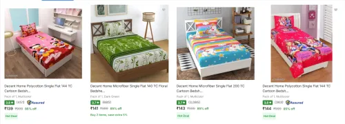 Image of Decent Home Bedsheets upto 86% Discount
