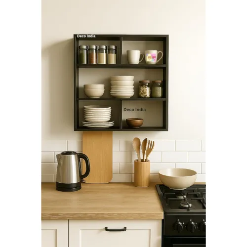 Image of DECO INDIA Wooden Kitchen Spice Rack