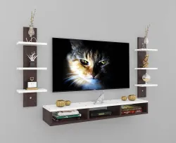 Deco India Wooden TV Unit Wall Mounted for Living Room
