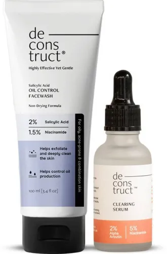 Image of deconstruct Cleanser Serum Combo- Oil Control Face Wash 100ml