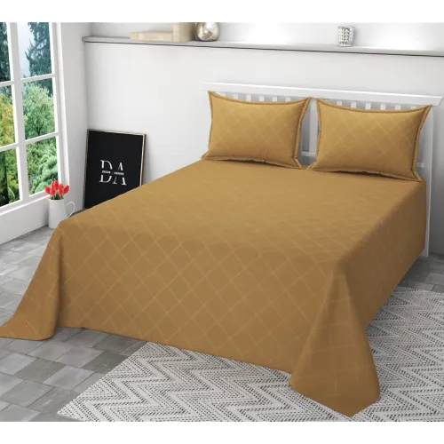 Image of DECOR2ADMIRE Glace Cotton Double Bedsheet with 2 Pillow Covers