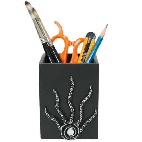 Image of Decorative Embossed Design Pencil Stand 