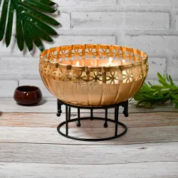 Decorative Urli Bowl for Home Decor with Stand