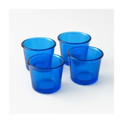 Decorative Votive Glass Tealight Candle Holders Set of 4