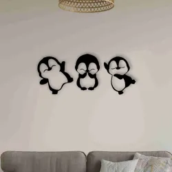 DECRONICS Penguin Wall Art * pack of 3