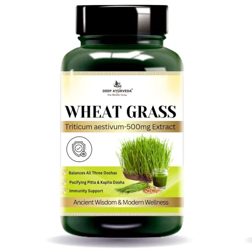 Image of Deep Ayurveda Wheat Grass Vegan Capsules