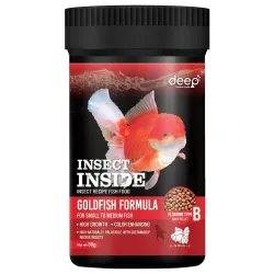 Deep Goldfish Food | 50 g, Micro Floating Pellets | High Growth & Colour Enhancing | Insect (Cricket) Protein Formula