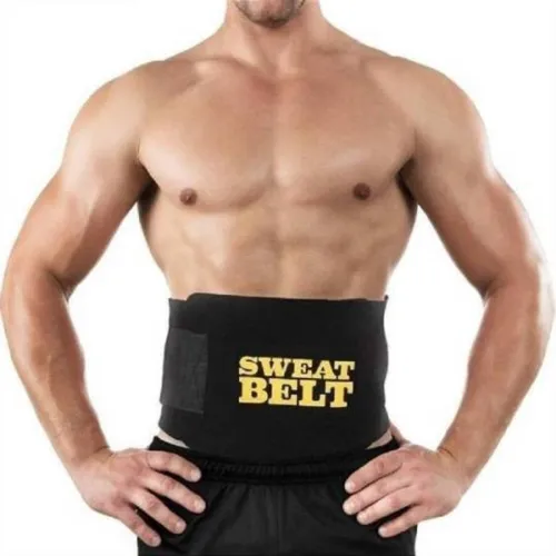 Image of DEEPAK Loss Fat Machine Hot Slim Sweat Belt Bide Cutter & Fat Burner Free Size (Black) Slimming Belt (Black)