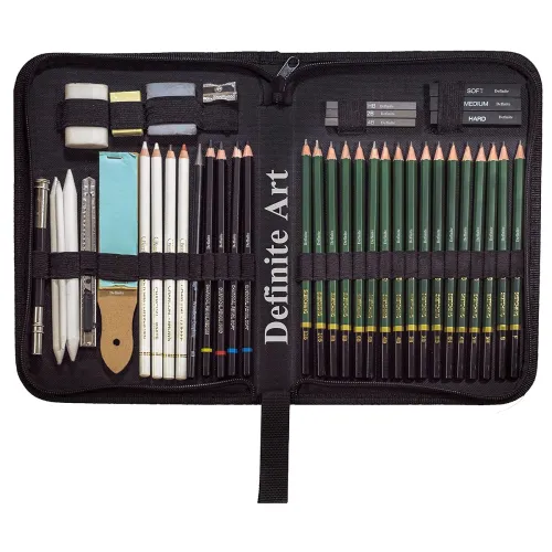 Image of Definite Art 42-Piece Sketching & Drawing Kit