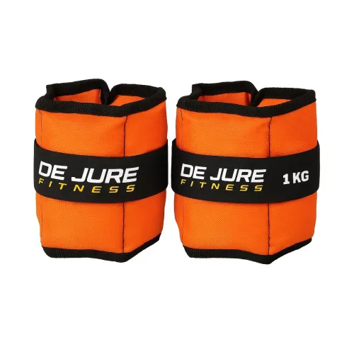 Image of De Jure Fitness Adjustable Ankle & Wrist Weights - 1kg pack of 2 (2kg)