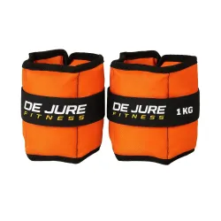 De Jure Fitness Adjustable Ankle & Wrist Weights - 1kg pack of 2 (2kg)