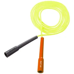 DE JURE FITNESS Adjustable Slim Shape Weight Loss Ball Pencil Speed Skipping Rope (275cm) (Grey Orange (Yellow))