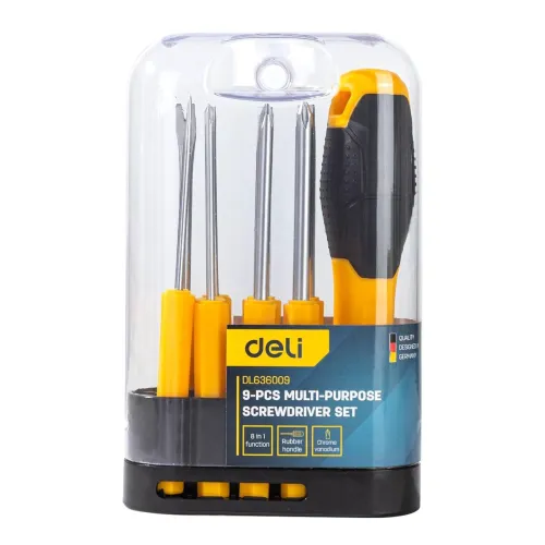 Image of Deli DL636009 9 Pcs Screwdriver Set 