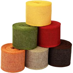 DELINGER 2 Burlap Craft Ribbon (6-Pack)