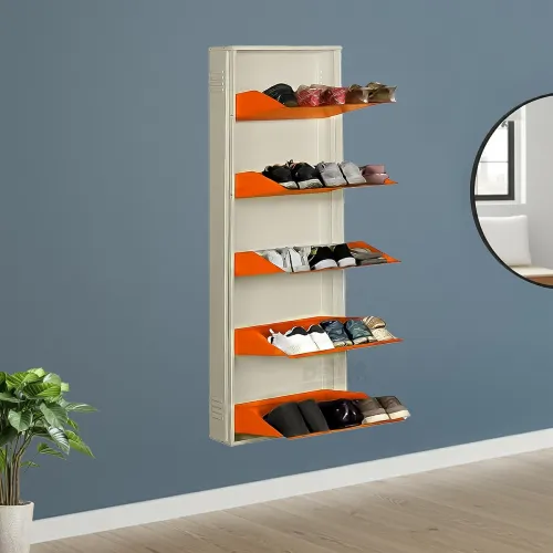 Image of DELITE KOM 24-Inch 5-Shelf Metal Shoe Rack