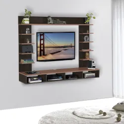 DELITE KOM Flex Engineered Wood TV Entertainment Unit (Finish Color - Flowery Wenge_Acacia Dark, DIY(Do-It-Yourself) (30