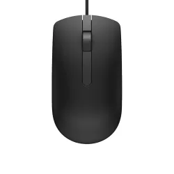 Dell MS116 Wired Mouse, 1000 DPI, Scrolling Wheel, 2 Buttons, 1 x USB, Optical LED Tracking, Plug and Play, Scrolling Wh