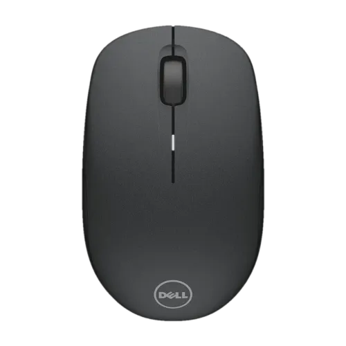 Image of DELL WM126 Ambidextrous Optical Mouse 1000 DPI, Plug and Play (2.4GHz Wireless, Black)