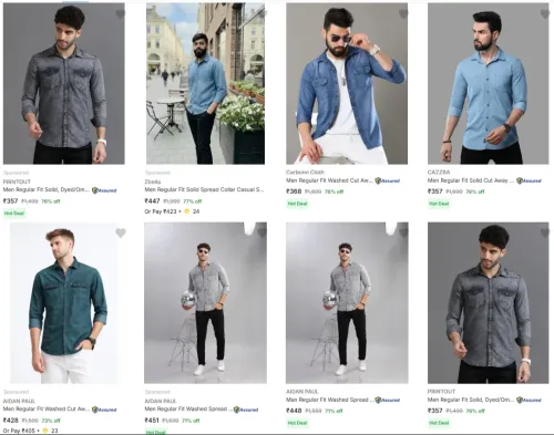 Image of Denim Shirts at minimum 79% Discount