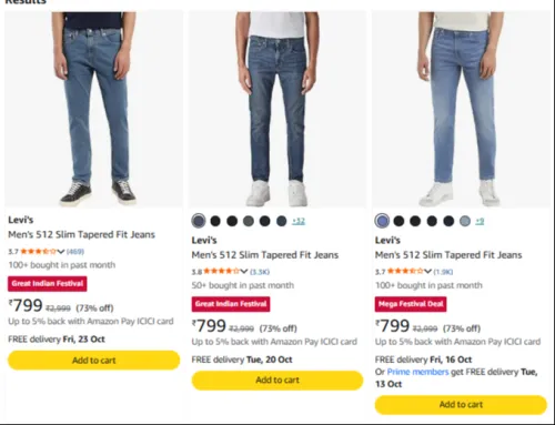 Image of Denims under 899 at minimum 52% Discount