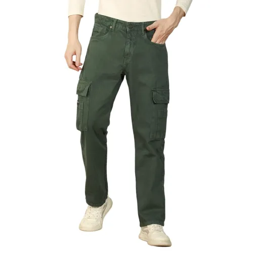 Image of Dennis Lingo Mens Cotton Solid Relaxed Fit Jeans