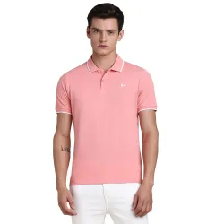 Dennis Lingo Mens Poly Cotton Loose Fit Solid Half Sleeve Polo T-Shirt