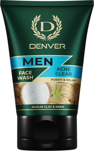 Image of DENVER Acne Clear Facewash With Kaolin Clay and Neem Face Wash (100 g)