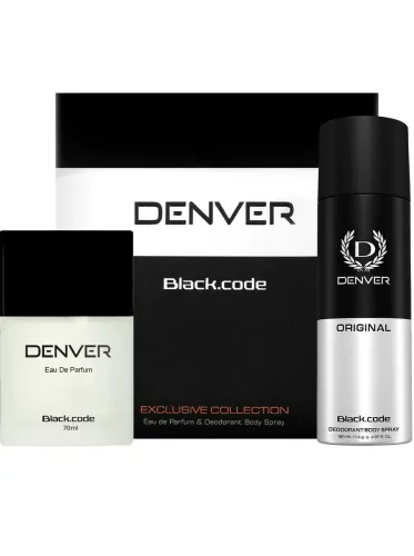 Image of DENVER Blackcode Gift Set (180 ml + 70 ml) Body Spray - For Men
