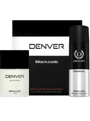 DENVER Blackcode Gift Set (180 ml + 70 ml) Body Spray - For Men