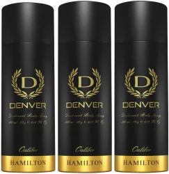 DENVER Caliber Deodorant Spray For Men (540 ml, Pack of 3)