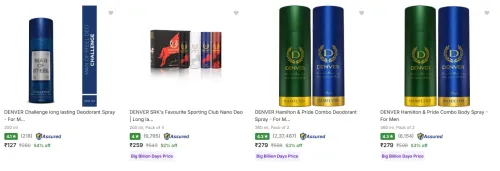 Image of Denver Deodorant Spray at minimum 50% Discount