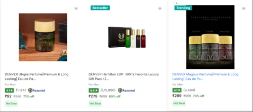 Image of Denver Eau De Parfum Starting at @ ₹92