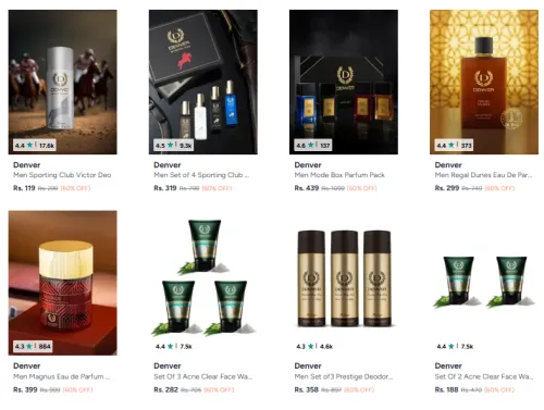 Image of Denver Perfume & Bodyspray Minimum 60% Discount