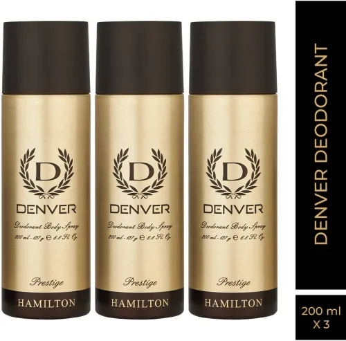 Image of DENVER Prestige II deodorant spray Deodorant Spray - For Men  (600 ml, Pack of 3)