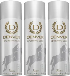 DENVER Sporting Club Victor Deodorant Spray - For Men (540 ml, Pack of 3)