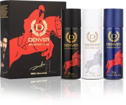 DENVER SRKs Favourite Sporting Club Nano Deo |  -  For Men (150 ml, Pack of 3)