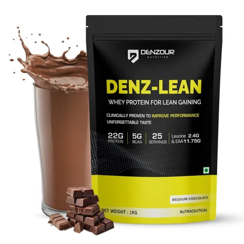 Image of DENZOUR NUTRITION Denz-Lean Whey Protein (Belgium Chocolate, 1Kg)