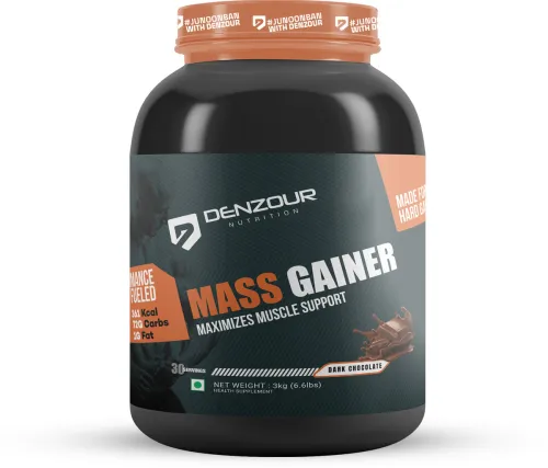 Image of DENZOUR NUTRITION High Protein Weight Gainers (3 kg, Dark Chocolate)