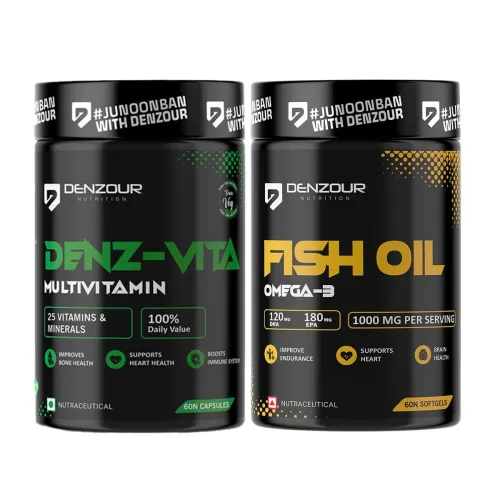 Image of Denzour Nutrition Multivitamin + Omega 3 Combo (60+60)