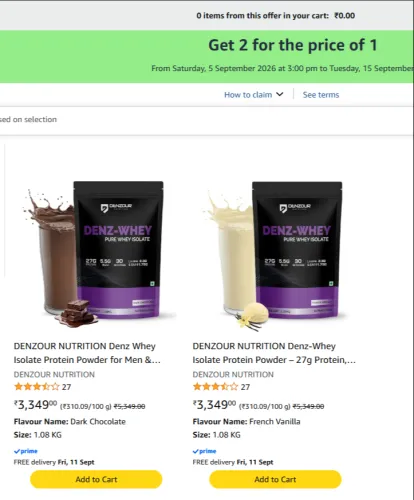Image of Denzour Whey Protein Buy 1 Get 1 Free