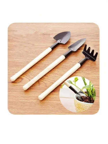 Image of DeoDap Brown 3-Pcs Garden Tool