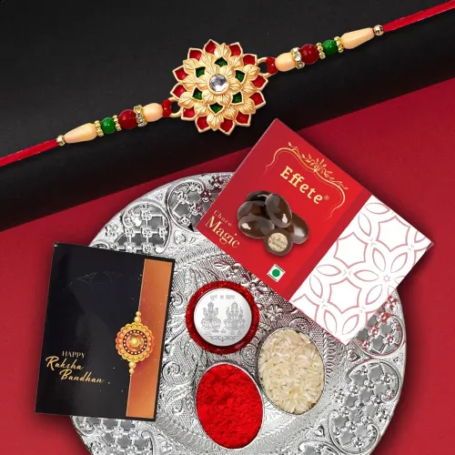 Image of DeoDap Chocolate with Rakhi Set for Brother